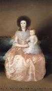 Francisco Goya Countess of Altamira and her Daughter oil painting